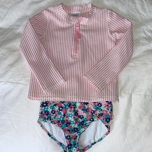 Like New Ruffle Butts 3T Rashguard Swim